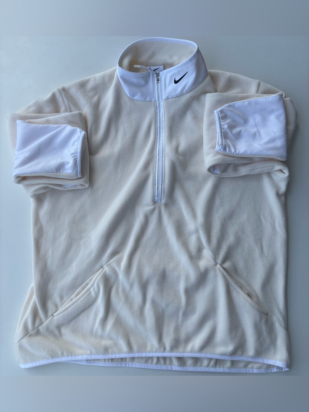 Nike Therma-FIT Victory Pale Ivory Half-Zip Golf Pullover Top Women’s Size L - Picture 3 of 7